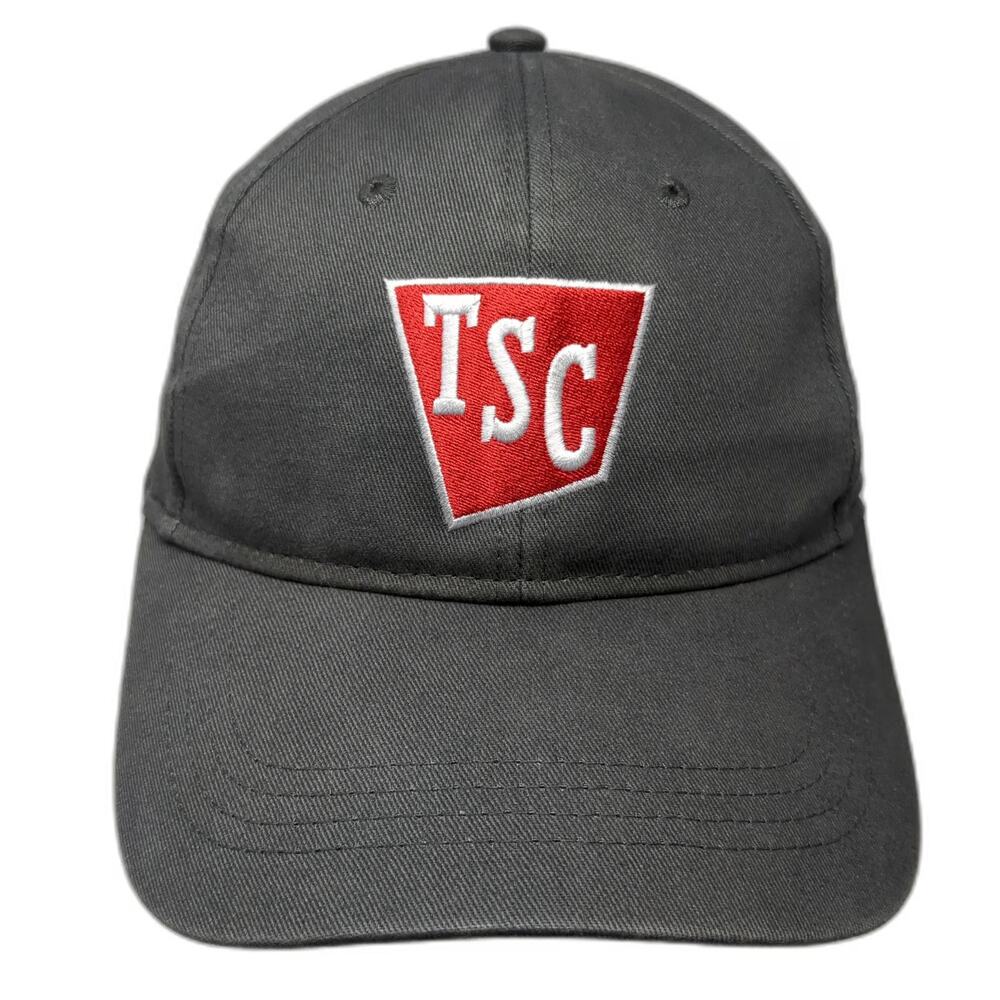Tractor Supply Co Baseball Cap Gray One Size Strapback TSC Logo Embroidered Hat